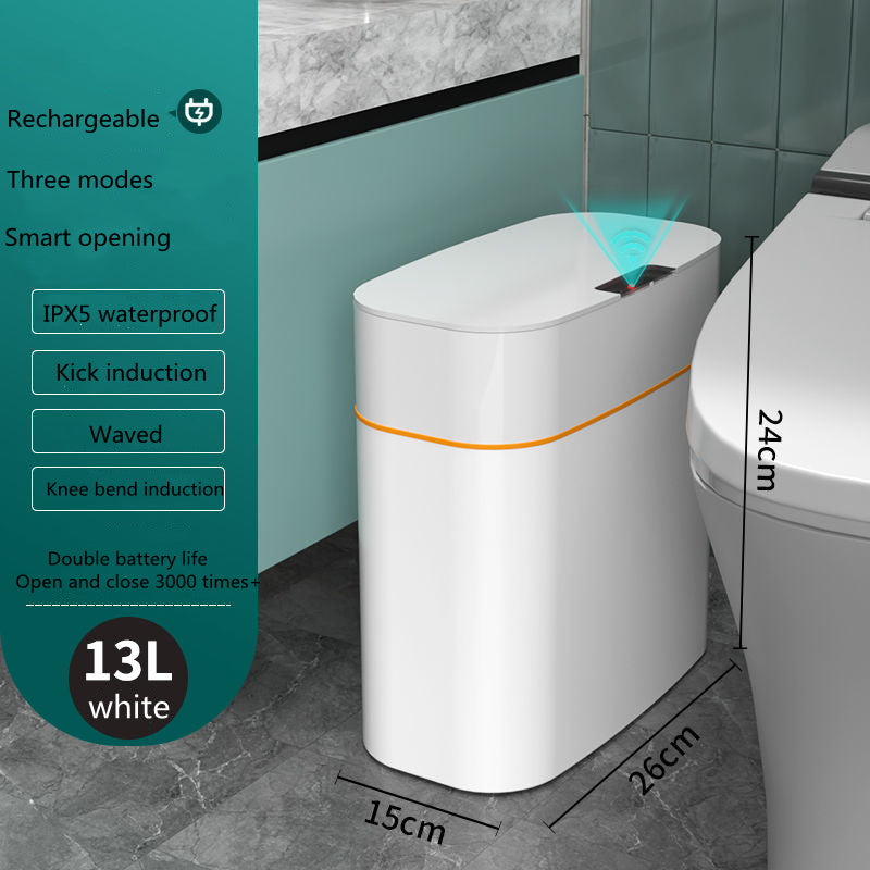 Smart Trash Can With Lid For Bedroom And Living Room Kitchen Storage Box Trash Can