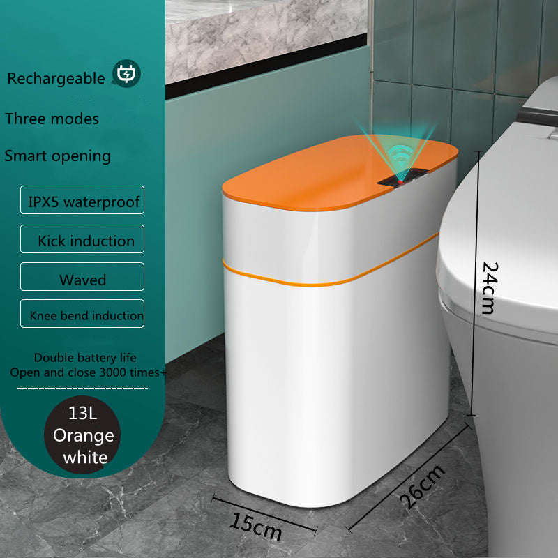 Smart Trash Can With Lid For Bedroom And Living Room Kitchen Storage Box Trash Can