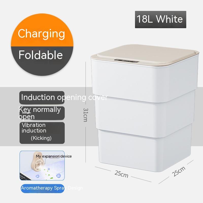 Smart Trash Can With Lid For Bedroom And Living Room Kitchen Storage Box Trash Can