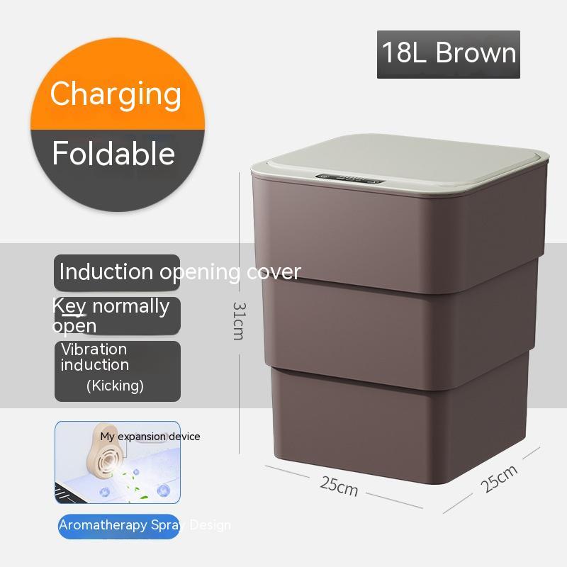 Smart Trash Can With Lid For Bedroom And Living Room Kitchen Storage Box Trash Can