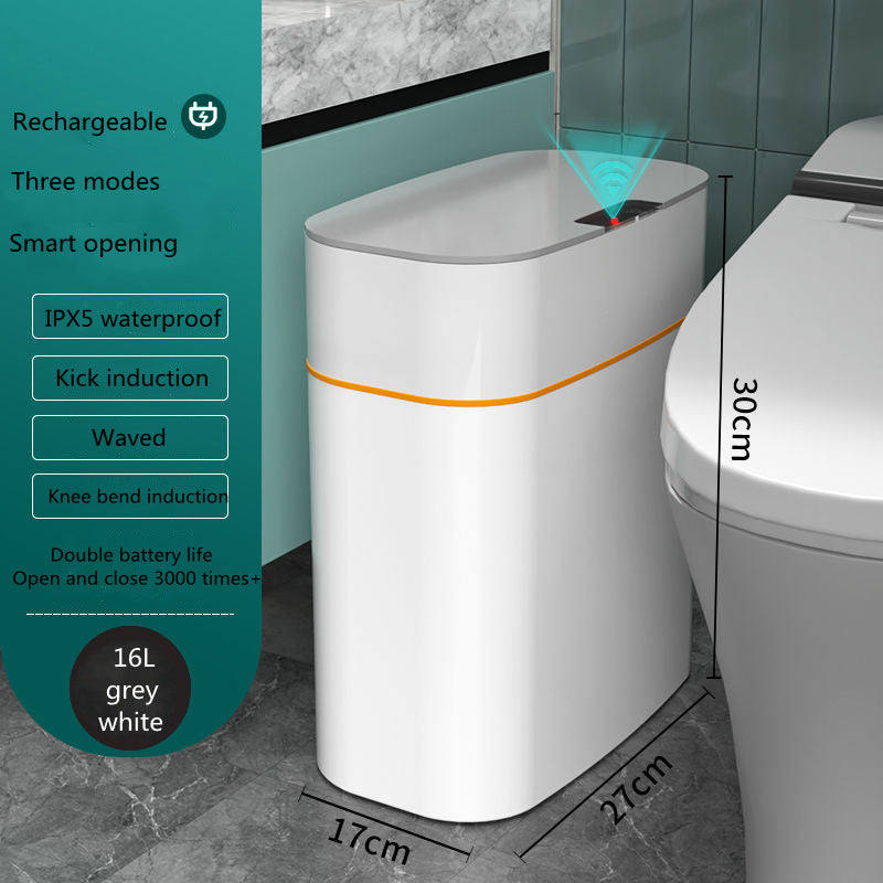 Smart Trash Can With Lid For Bedroom And Living Room Kitchen Storage Box Trash Can