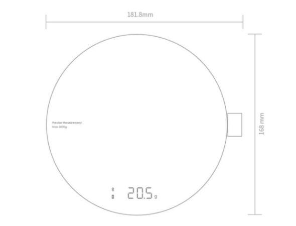 Precision Smart Kitchen Tempered Glass LED Display APP Baking Scale 1-3kg