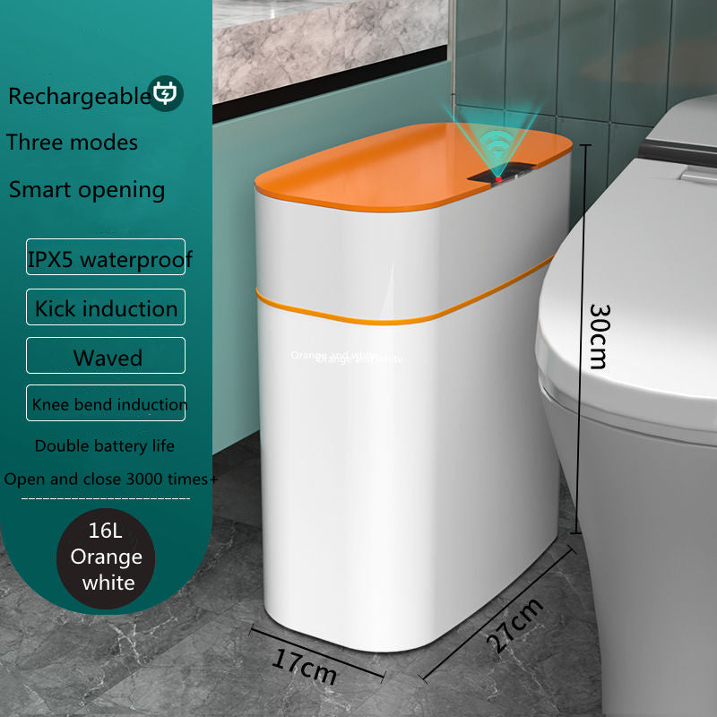 Smart Trash Can With Lid For Bedroom And Living Room Kitchen Storage Box Trash Can